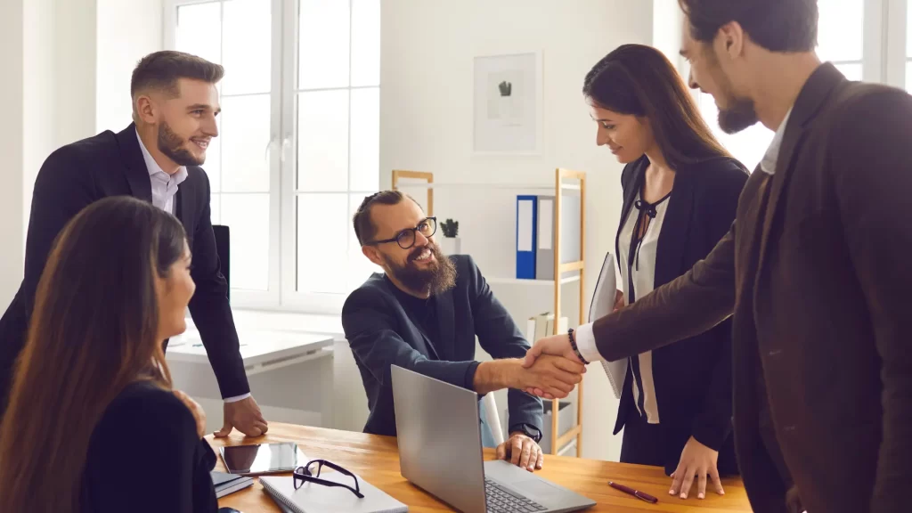 Blue White Illustrated Walk Desktop Wallpaper 3